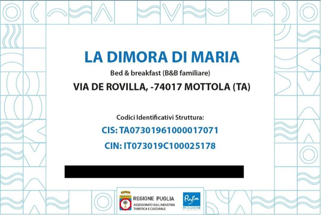 La Dimora Di Maria Villa Mottola Exterior photo